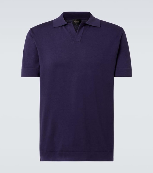 Cotton and silk polo shirt