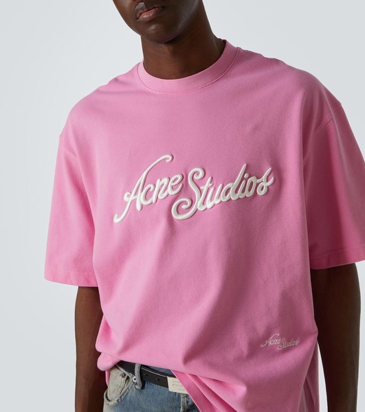 Logo embroidered cotton T-shirt