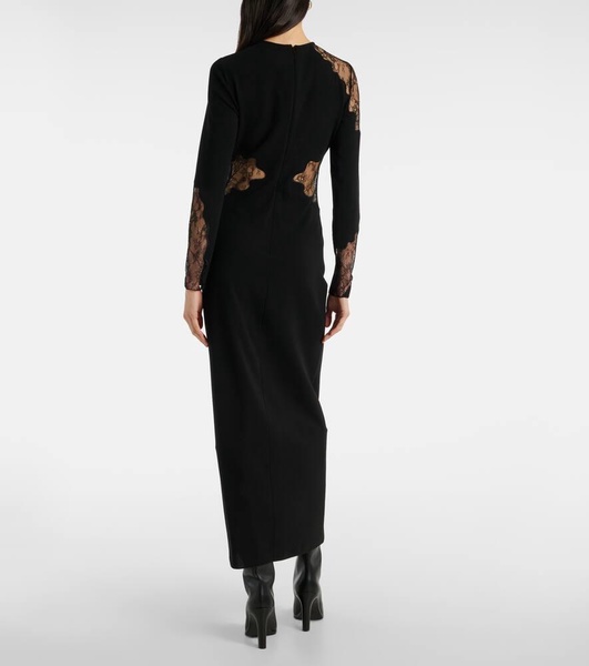 Enziana wool-blend crêpe maxi dress