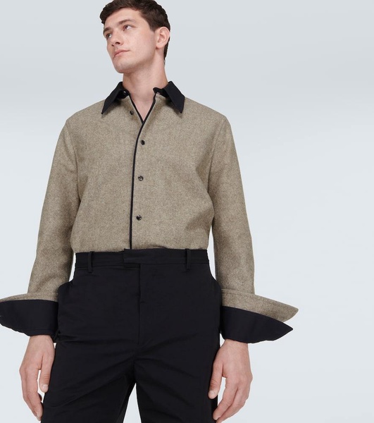 Wool flannel overshirt 