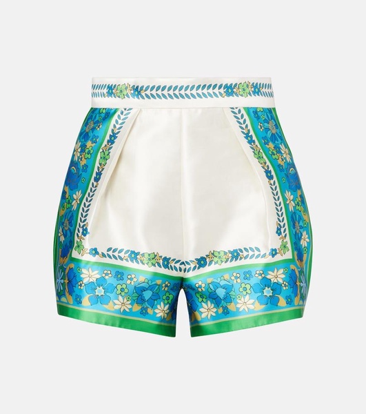 Vivianna printed high-rise shorts