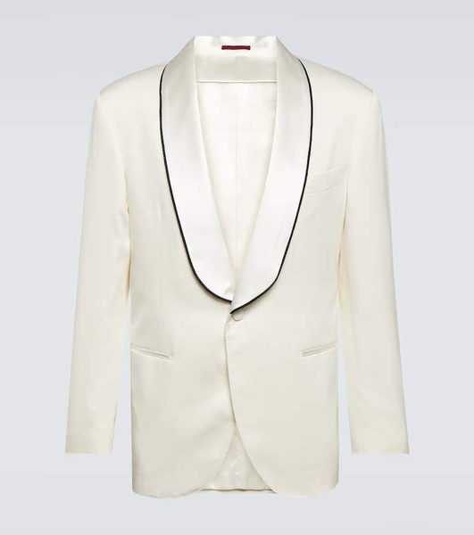 Délavé silk twill tuxedo jacket
