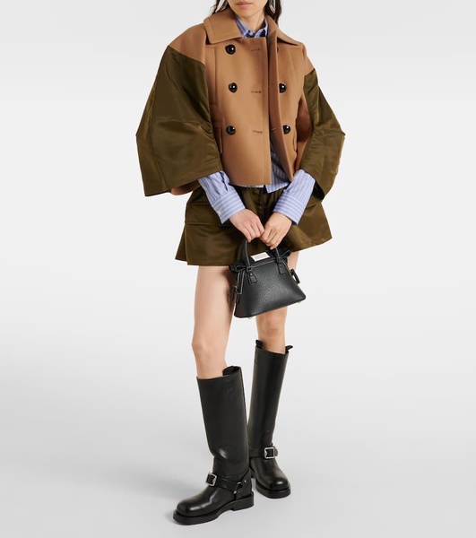 Wool and twill jacket