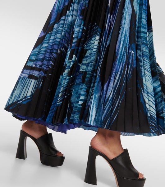 Antiparos pleated maxi dress