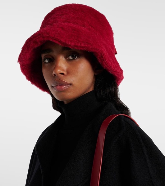 Figura wool and silk teddy bucket hat