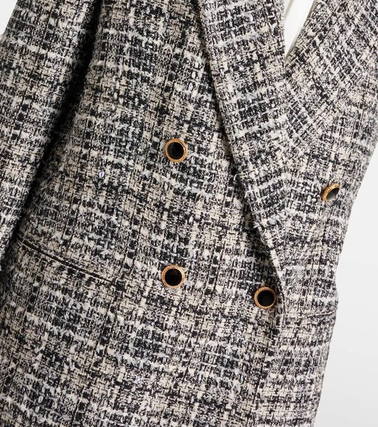 Wool lamé tweed blazer
