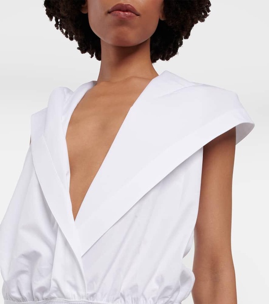 Hooded cotton bodysuit