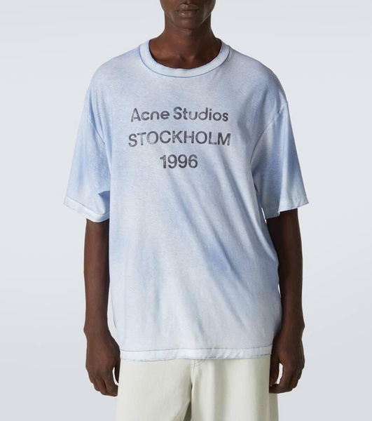 Logo cotton and hemp jersey T-shirt