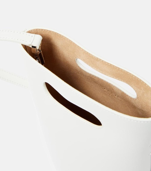 Folded Small leather tote bag