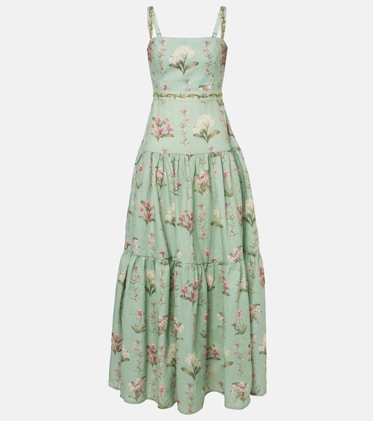 Lima floral linen maxi dress