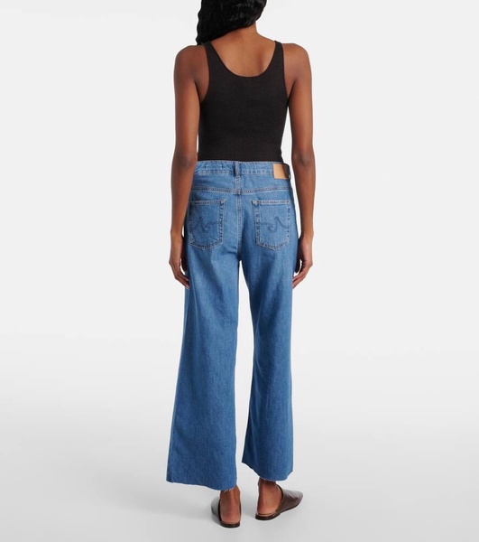 Saige mid-rise wide-leg jeans