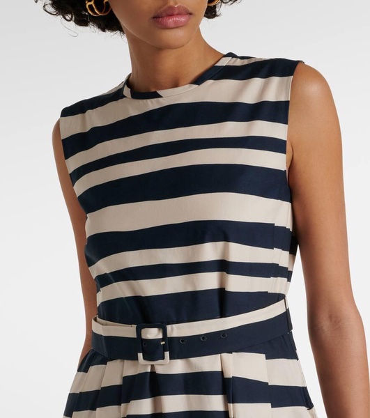 Esmeralda striped cotton midi dress