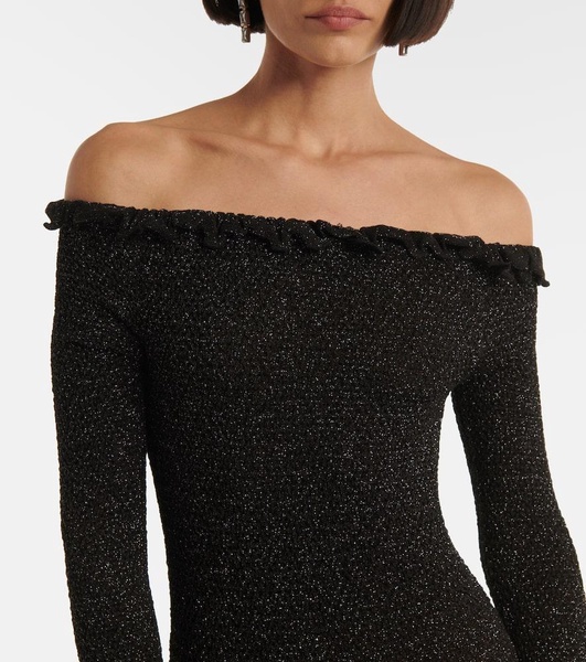 Polly off-shoulder jersey maxi dress