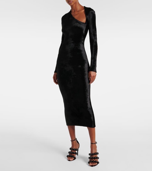 Velvet midi dress