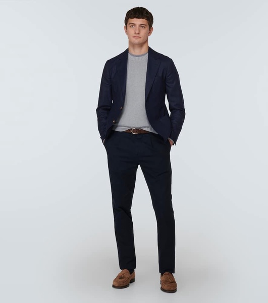 Ribbed-knit cotton sweater