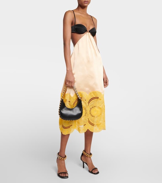 Embroidered cutout gown