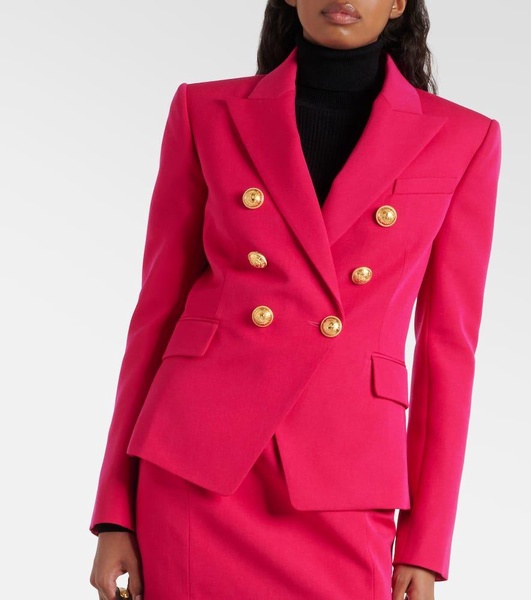 Double-breasted virgin wool blazer