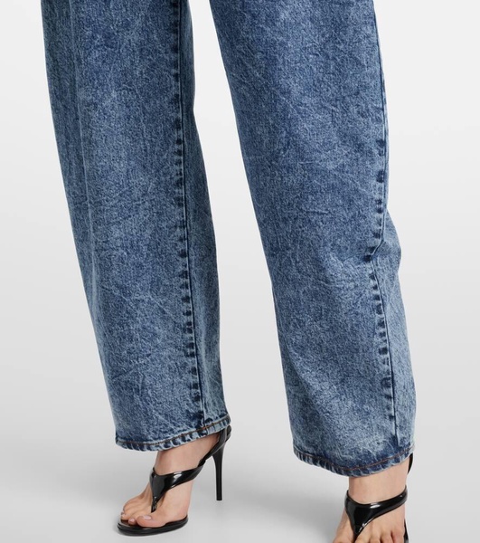 High-rise barrel-leg jeans