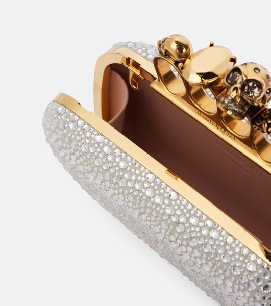 Skull Knuckle embellished clutch