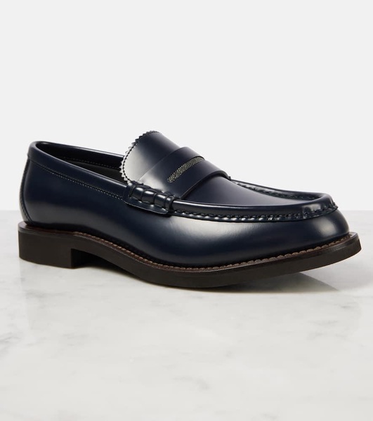 Monili leather penny loafers