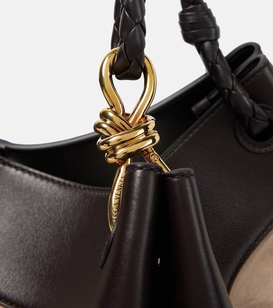 Parachute Knot Maxi suede tote bag