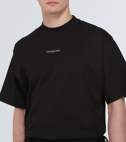 Reflective logo cotton t-shirt