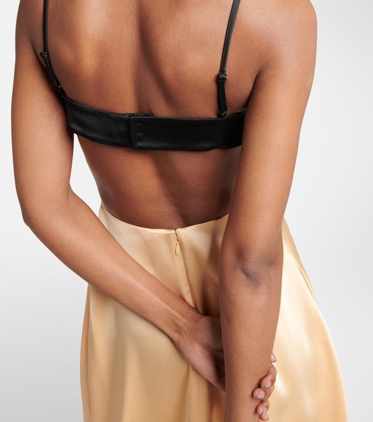 Embroidered cutout gown