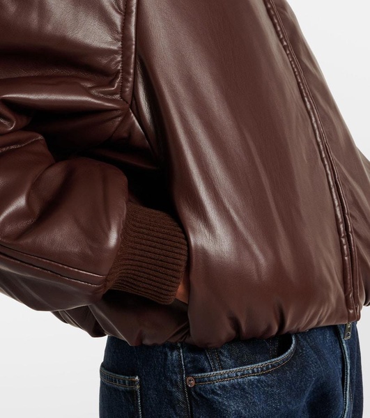 x Shoreditch Ski Club Tate faux leather bomber jacket