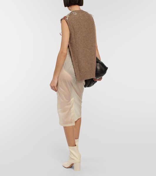 Jacquard wool-blend sweater vest