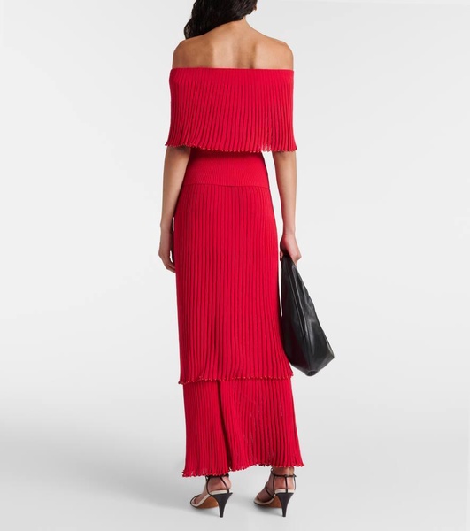 Pascale ribbed-knit jersey top