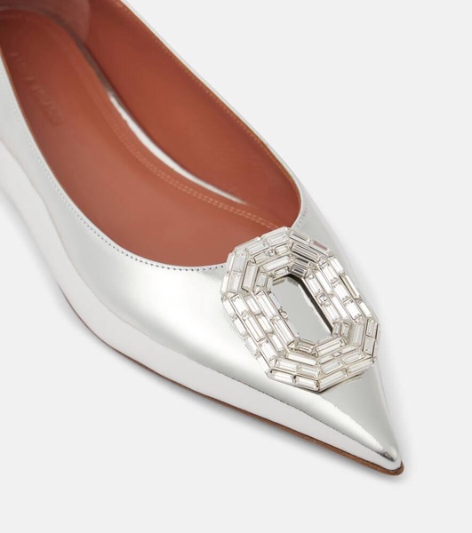 Camelia embellished leather ballet flats
