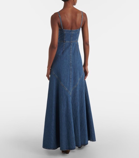 Seville denim maxi dress