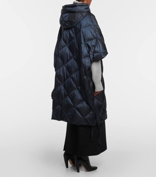 Treca quilted canvas down cape