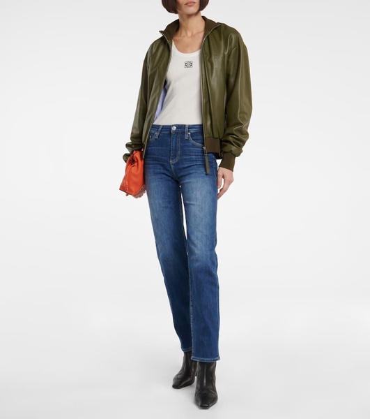 Alexxis high-rise straight-leg jeans
