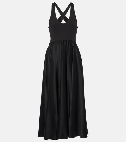 Cotton-blend midi dress