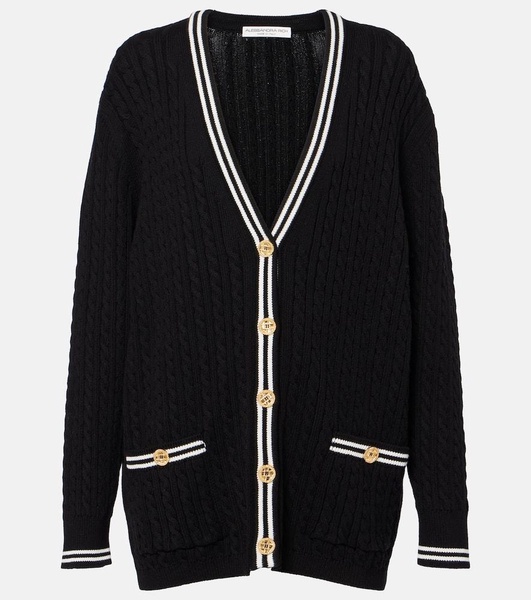 Cable-knit cotton cardigan