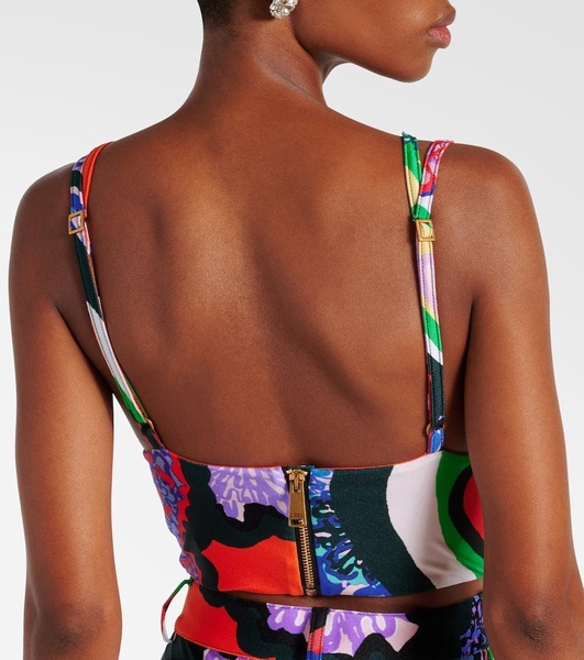 Embellished printed top