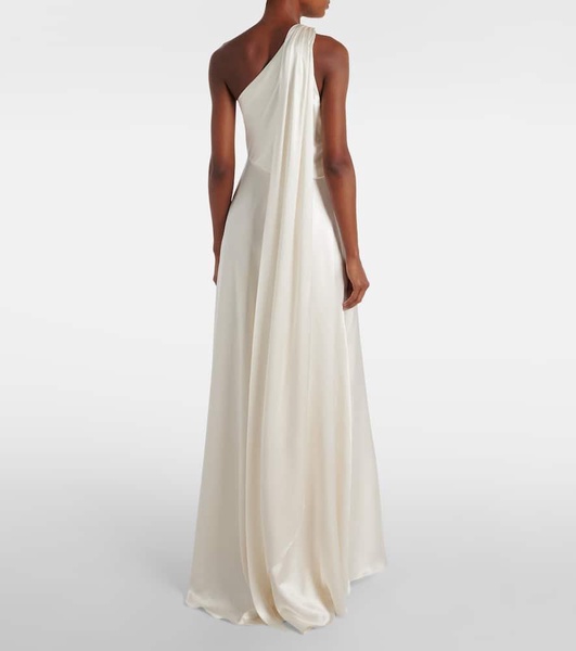 Bridal Pamela draped silk satin gown