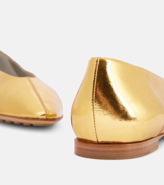 Sofia metallic leather ballet flats