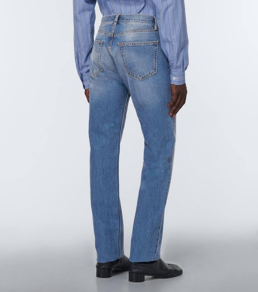 Mid-rise straight jeans