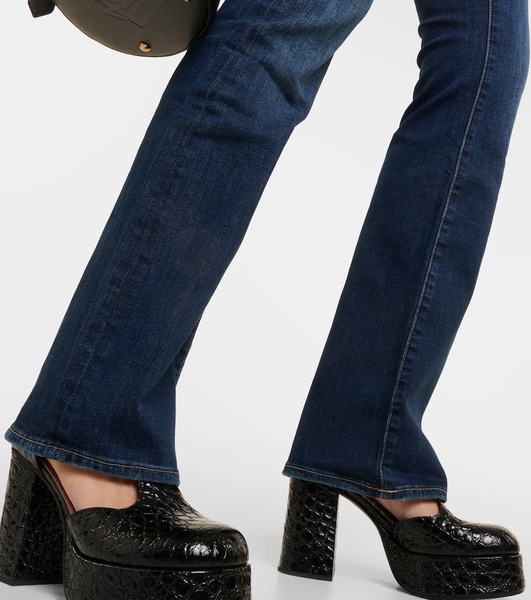 Low-rise bootcut jeans