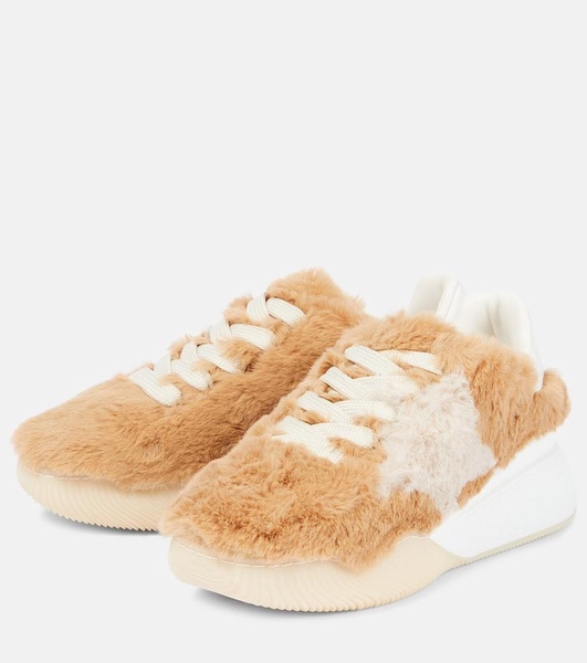 Loop faux fur sneakers
