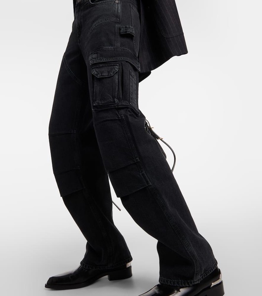 Nera mid-rise straight cargo jeans