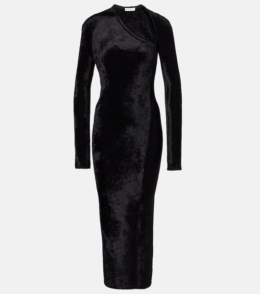 Velvet midi dress