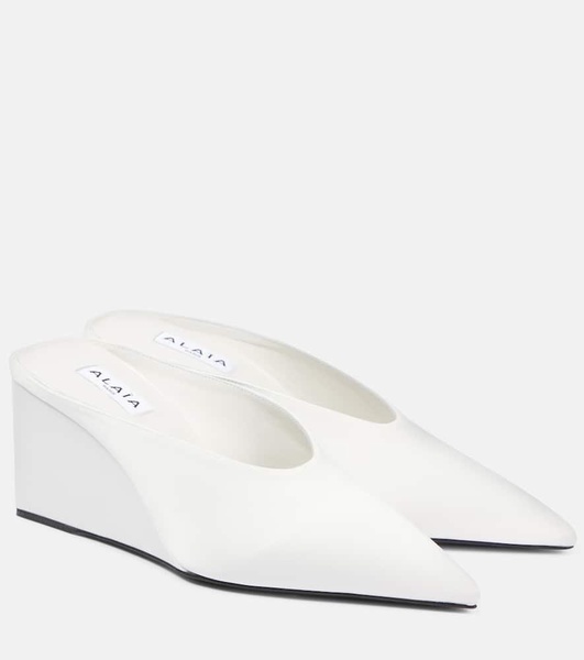 Cube Pointy 75 satin wedges