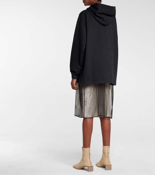 Logo cotton jersey hoodie