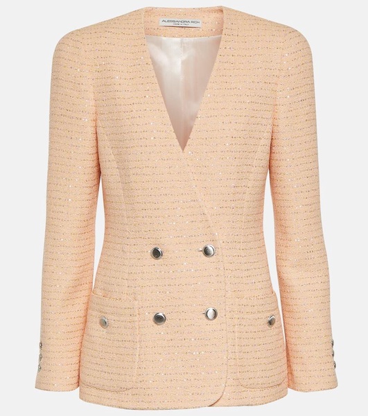 Bouclé cotton-blend jacket
