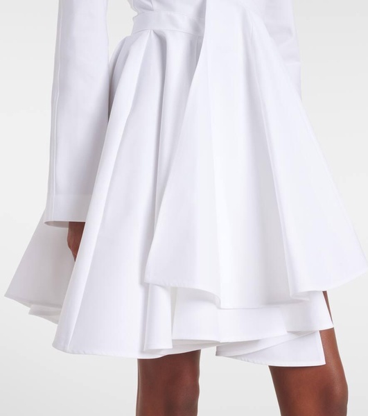 Asymmetric cotton minidress