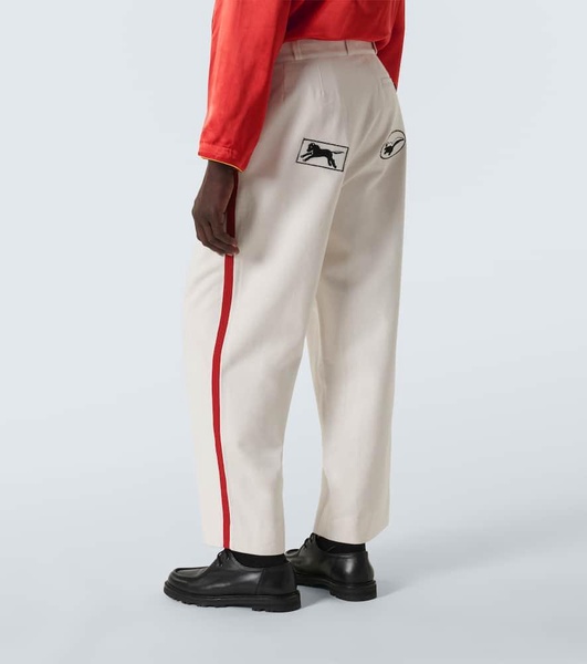Skunk Tail cotton wide-leg pants