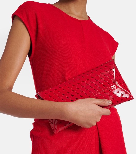 Amourose patent leather clutch